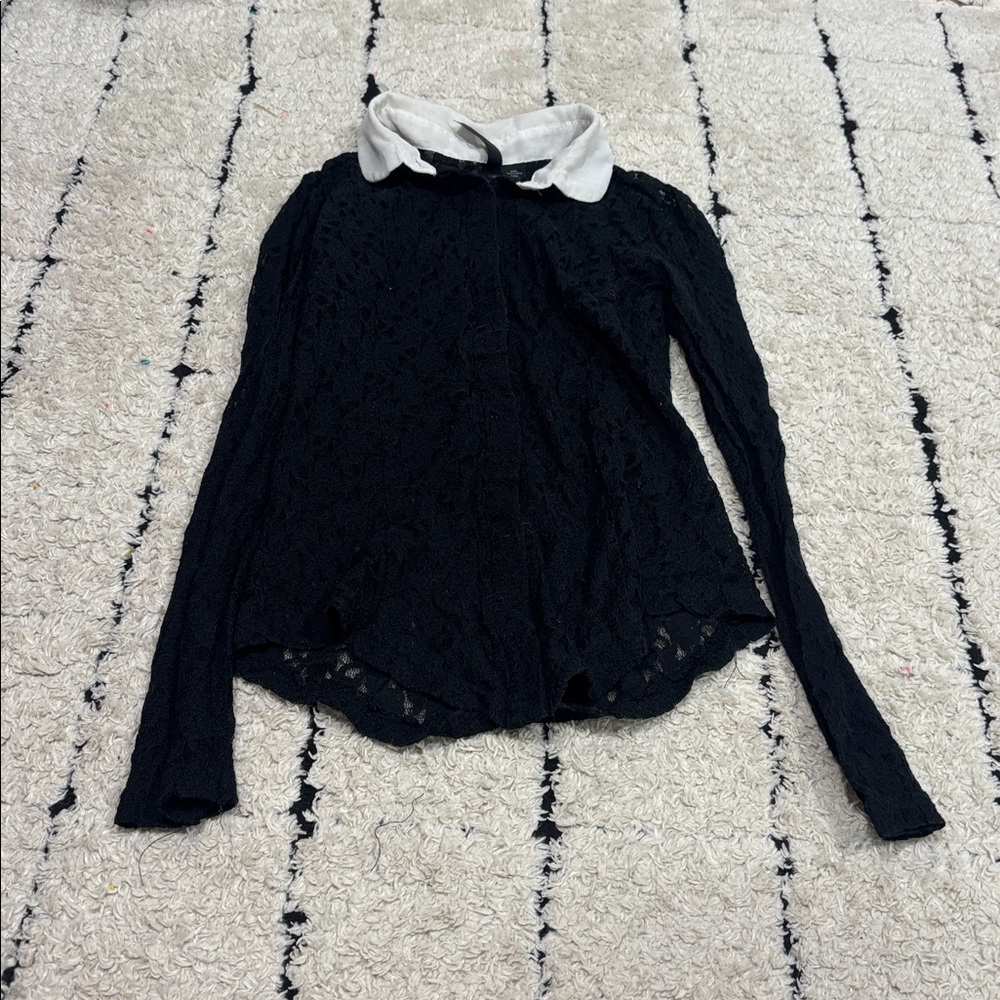 Fun & Flirt Lace Button Down